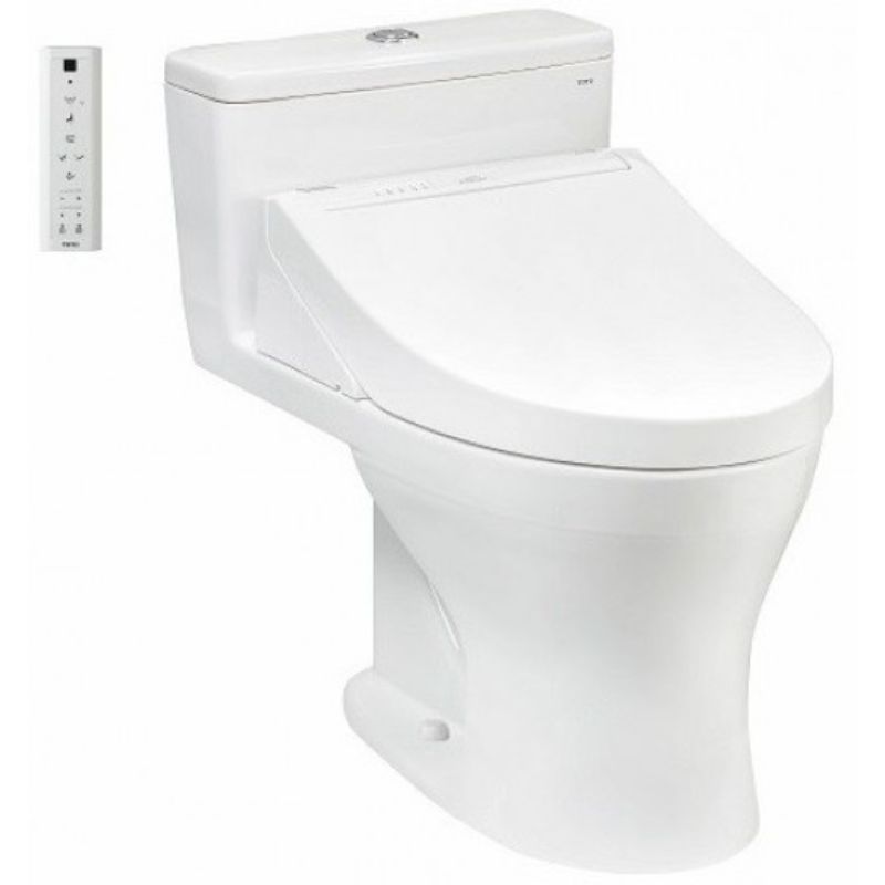 Bàn cầu 1 khối TOTO MS855CDW15 nắp điện tử Washlet C5 TCF24460AAA giấu dây